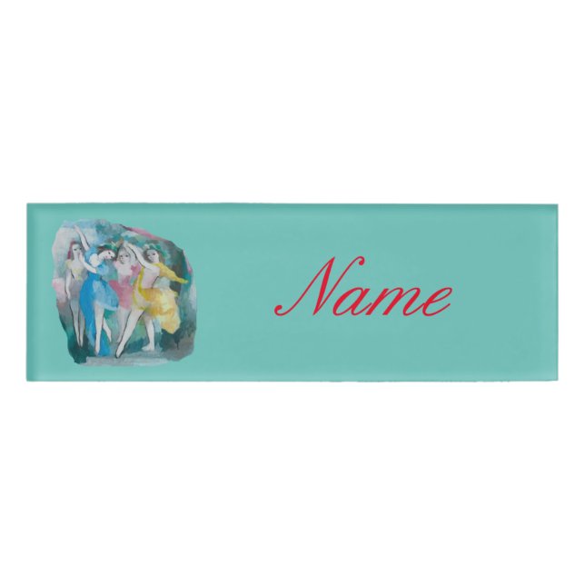 Girl Ballerina Dancers Thunder_Cove Name Tag (Front)