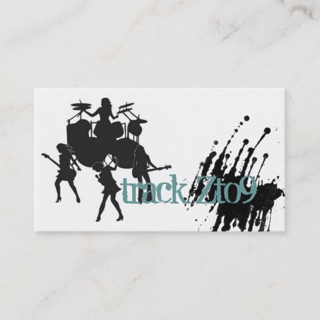 Girl Band Rock Singers Performance Entertainment Business Card (Front)