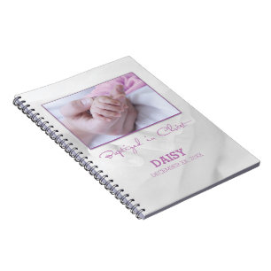 Girl Baptism Congratulations for Baby Personalised Notebook