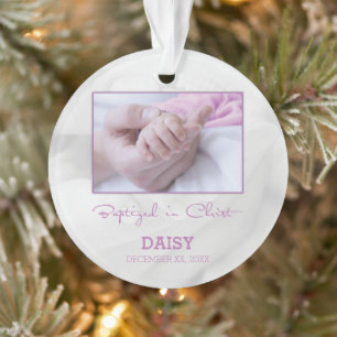 Girl Baptism Congratulations for Baby Personalised Ornament