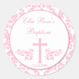 Girl Baptism Favour Stickers