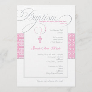 Girl Baptism Invitation