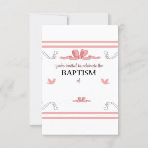 Girl Baptism Invitation