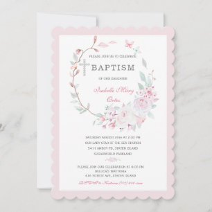Girl Baptism Invitation Template