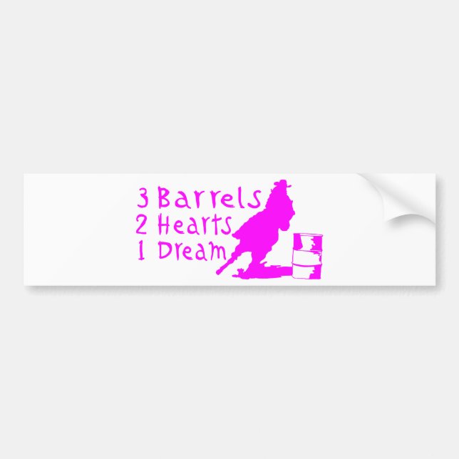 GIRL BARREL RACING BUMPER STICKER (Front)