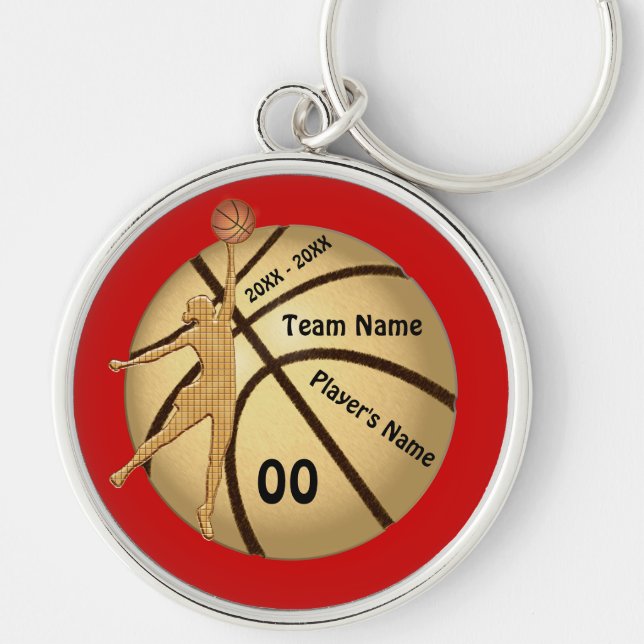 Girl Basketball Senior Night Gifts Your Text Key Ring (Front)