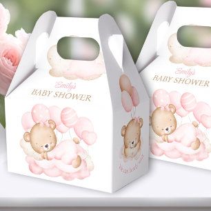 Girl Bear Baby Shower Gable Favour Box