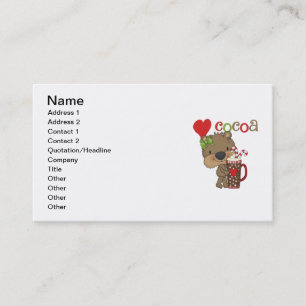 Girl Bear Cocoa Love Business Card