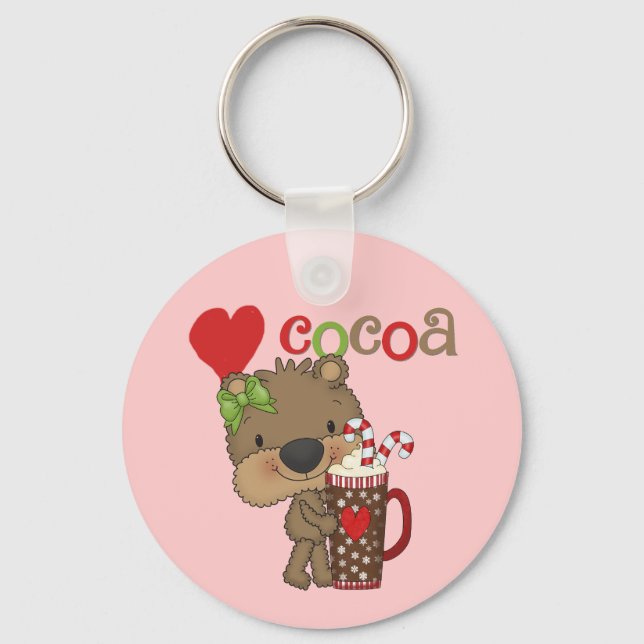 Girl Bear Cocoa Love Key Ring (Front)