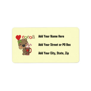 Girl Bear Cocoa Love Label