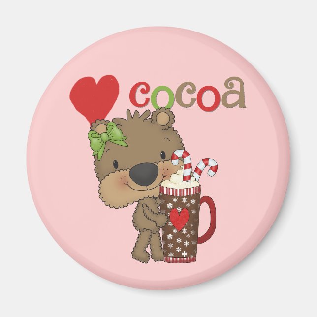 Girl Bear Cocoa Love Magnet (Front)