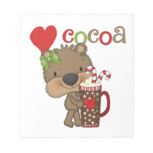 Girl Bear Cocoa Love Notepad