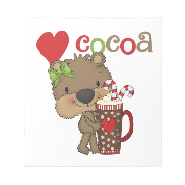 Girl Bear Cocoa Love Notepad (Front)