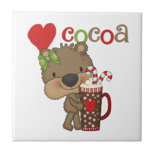Girl Bear Cocoa Love Tile