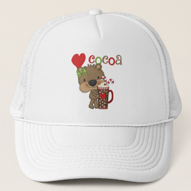 Girl Bear Cocoa Love Trucker Hat (Front)