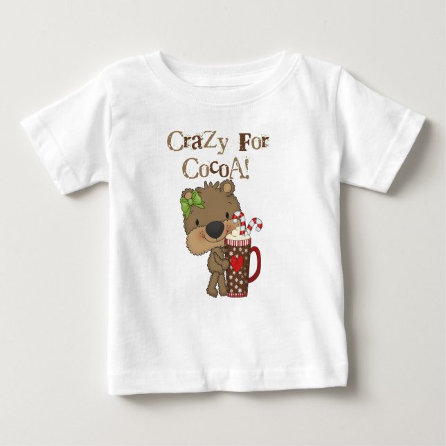 Girl Bear Crazy For Cocoa Baby T-Shirt (Front)