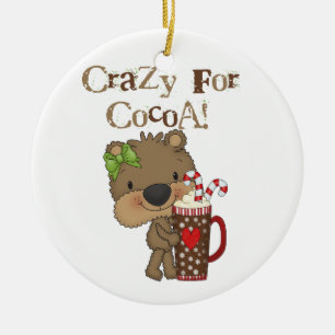 Girl Bear Crazy For Cocoa Ceramic Tree Decoration