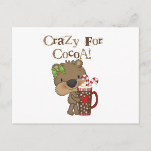 Girl Bear Crazy For Cocoa Postcard