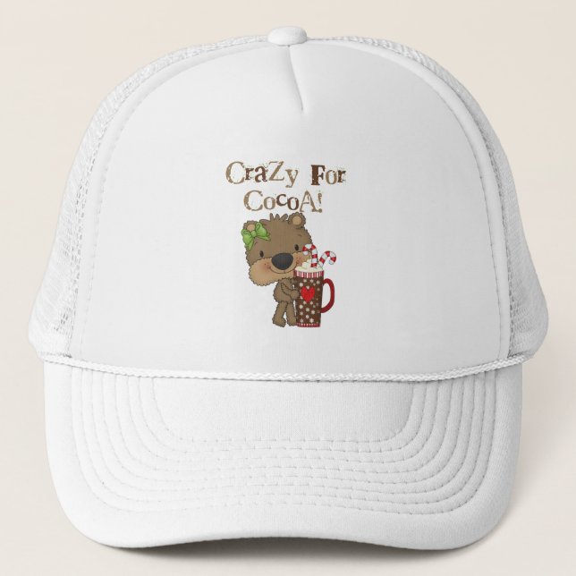 Girl Bear Crazy For Cocoa Trucker Hat (Front)