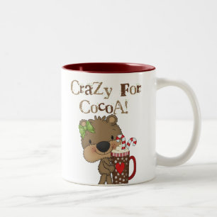 Girl Bear Crazy For Cocoa Two-Tone Coffee Mug