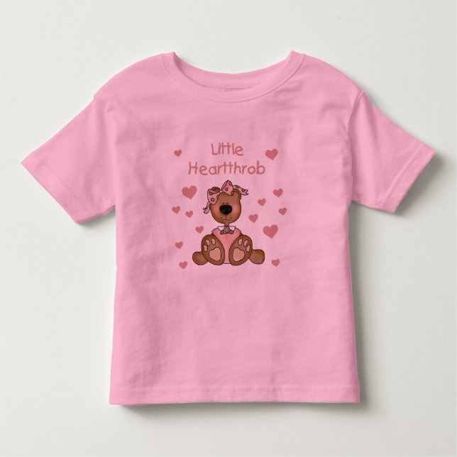 Girl Bear Little Heartthrob Toddler T-Shirt (Front)