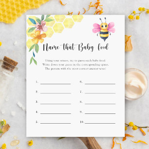 Girl Bee - Name that baby Food shower game