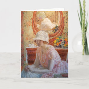 Girl Before a Mirror   Frederick Carl Frieseke Card