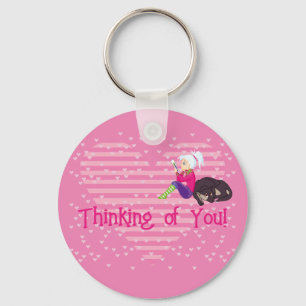 Girl Being in love Key Ring