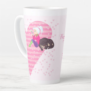 Girl Being in love Latte Mug