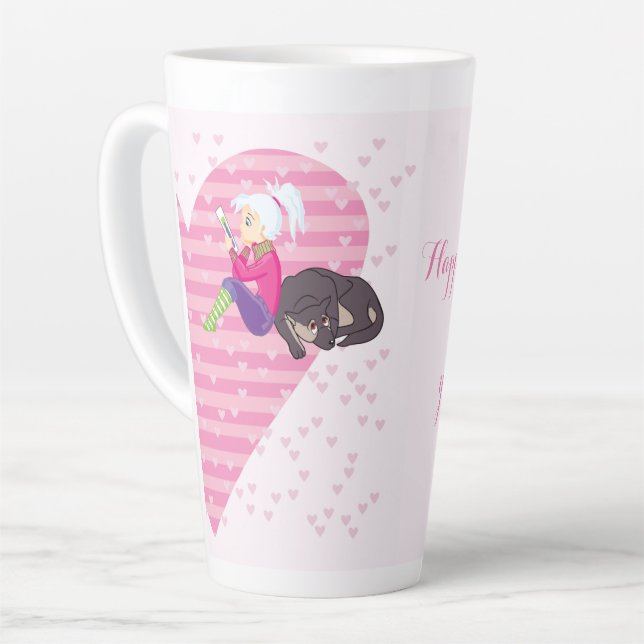Girl Being in love Latte Mug (Left Angle)