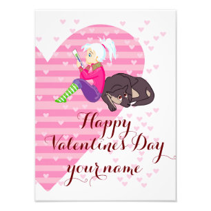 Girl Being in love Photo Print