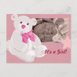 Girl Birth Announcement Postcard