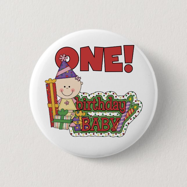 Girl Birthday Baby Tshirts and Gifts 6 Cm Round Badge (Front)