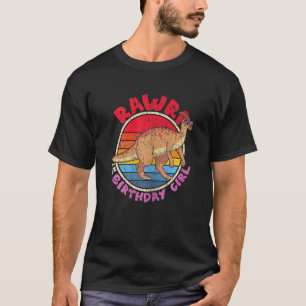 Girl Birthday I Rawr! Parasaurolophus I Family Mat T-Shirt