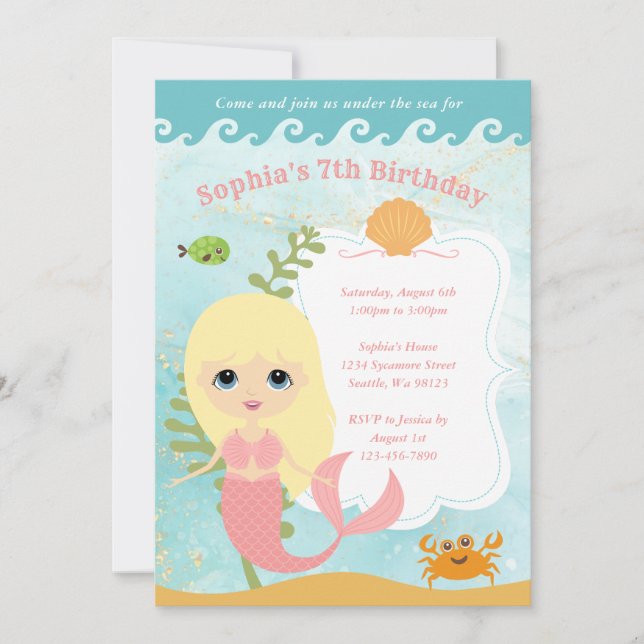 Girl Birthday Invitations (Front)