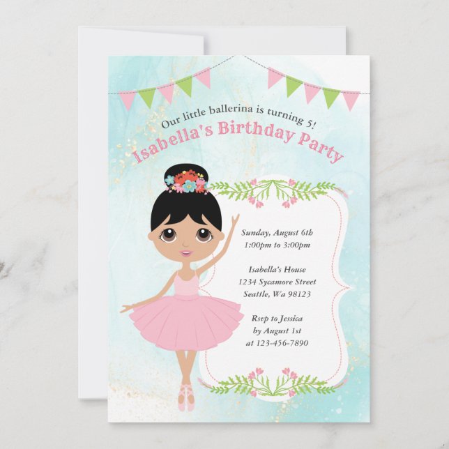 Girl Birthday Invitations (Front)