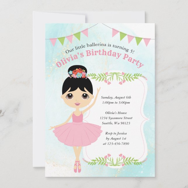 Girl Birthday Invitations (Front)