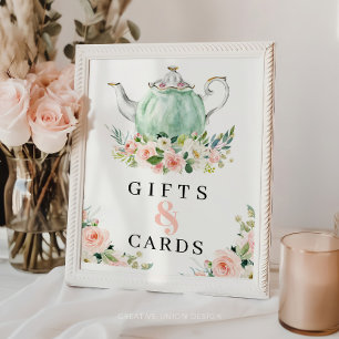 Girl Birthday Par-Tea Party Gifts And Cards Sign