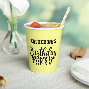 Girl Birthday Party Paper Cups