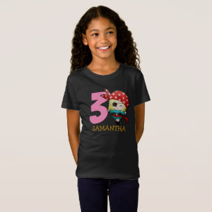 GIRL Birthday Party Pirate 3rd Name T-Shirt
