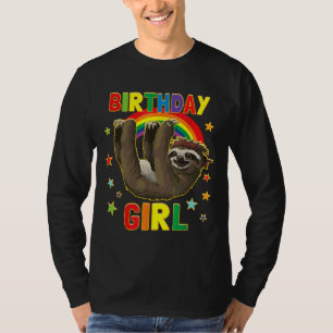Girl Birthday Sloth B Day Party Kids Idea Sloth T-Shirt