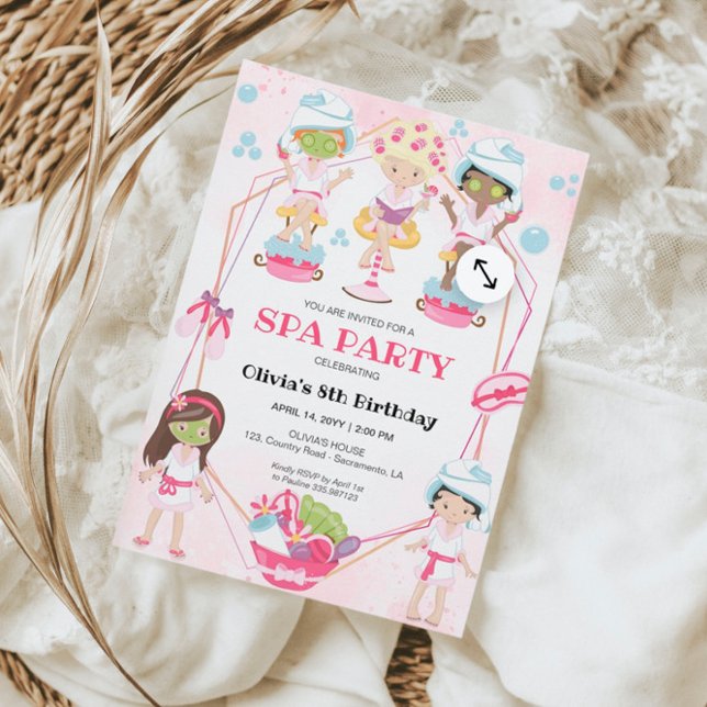 Girl Birthday Spa and Makeup Invitation (Creator Uploaded)