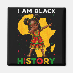 Girl Black History Month African American Afro Gir Magnet