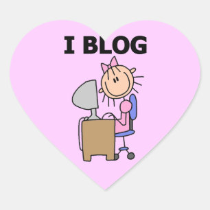Girl Blogger Heart Sticker