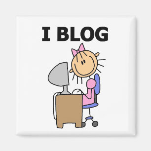 Girl Blogger Tshirts and Gifts Magnet