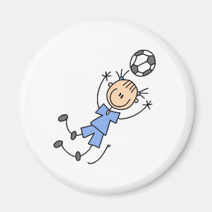 Girl Blue Soccer Uniform Magnet