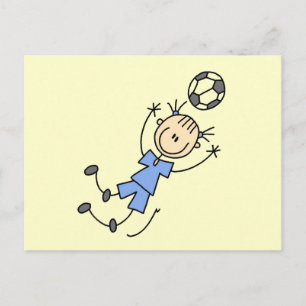 Girl Blue Soccer Uniform Tshirts and Gifts Postcard