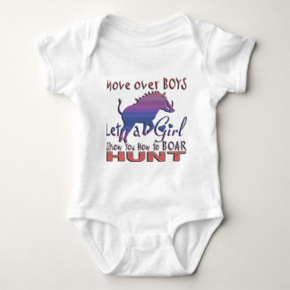GIRL BOAR HUNTING BABY BODYSUIT