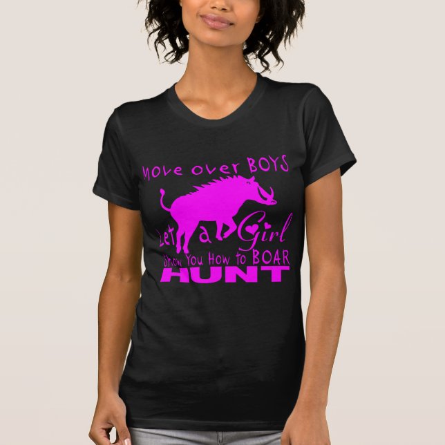 GIRL BOAR HUNTING T-Shirt (Front)