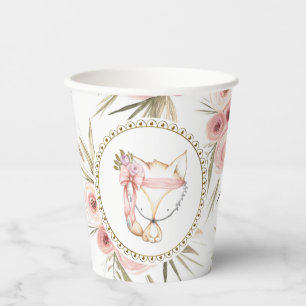 Girl Boho Fox Baby Shower Paper Cups